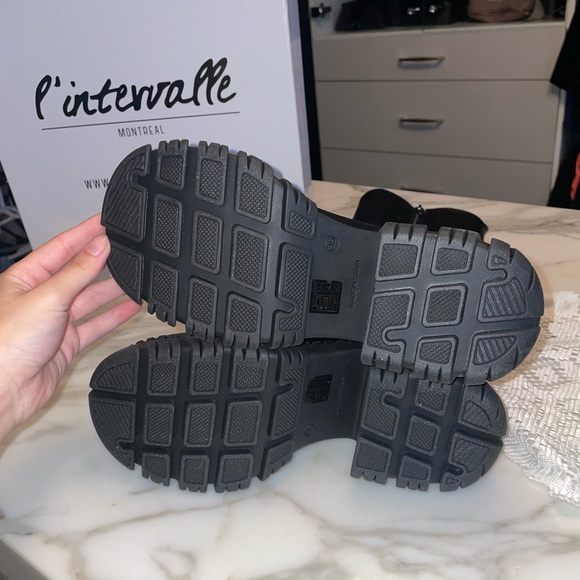 L’intervalle Raidon Black Leather Boots - Picture 7 of 7
